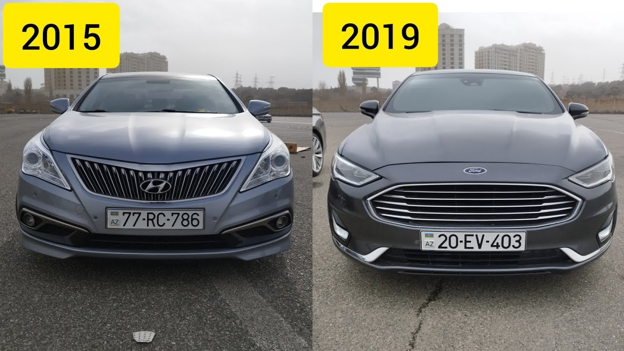 2015 Hyundai Grandeur və 2019 Ford Fusion