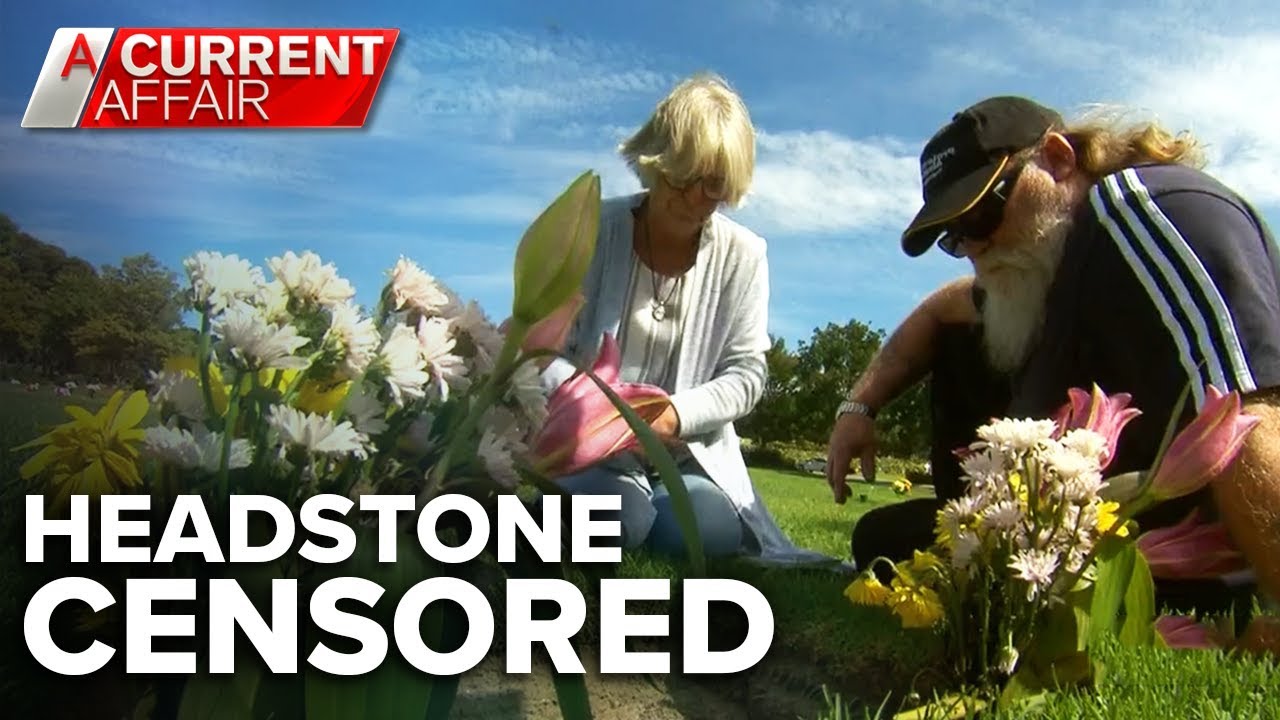 Parents furious after son's headstone censored | A Current Affair