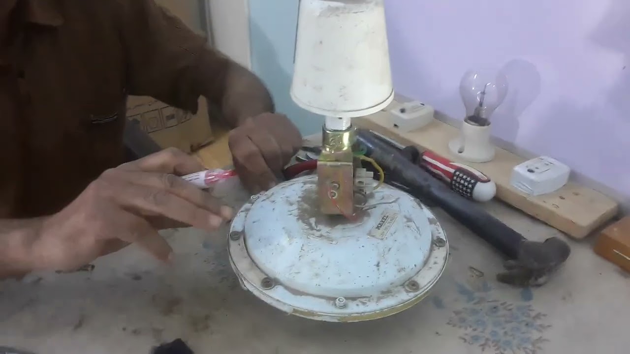 طريقه فتح مروحه السقف  ماكسل  او توشيبا بطريقة عبقرية