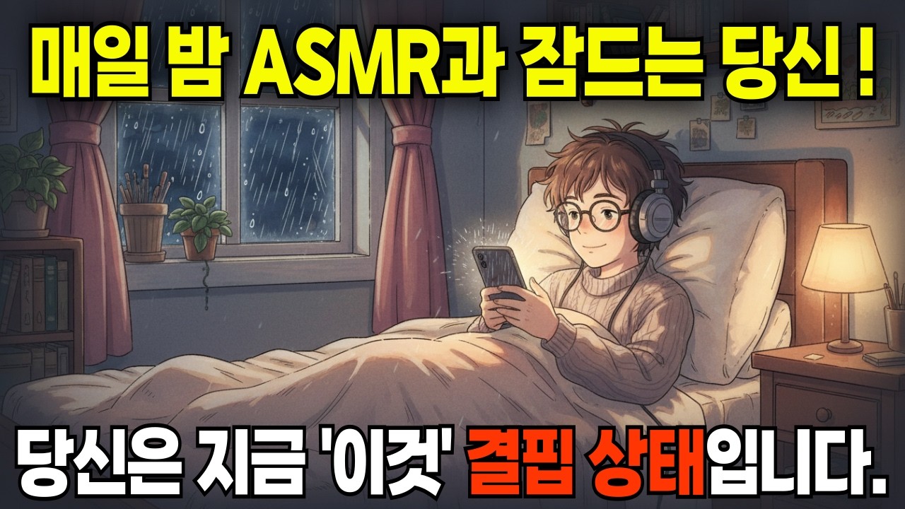매일 밤 ASMR 듣고 주무시나요 당신은 지금 '이것' 결핍 상태입니다