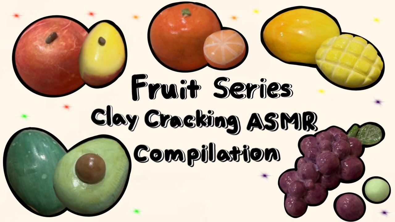 🍎과일 점토부수기 ASMR 모음 | Fruit Clay Cracking ASMR Compilation