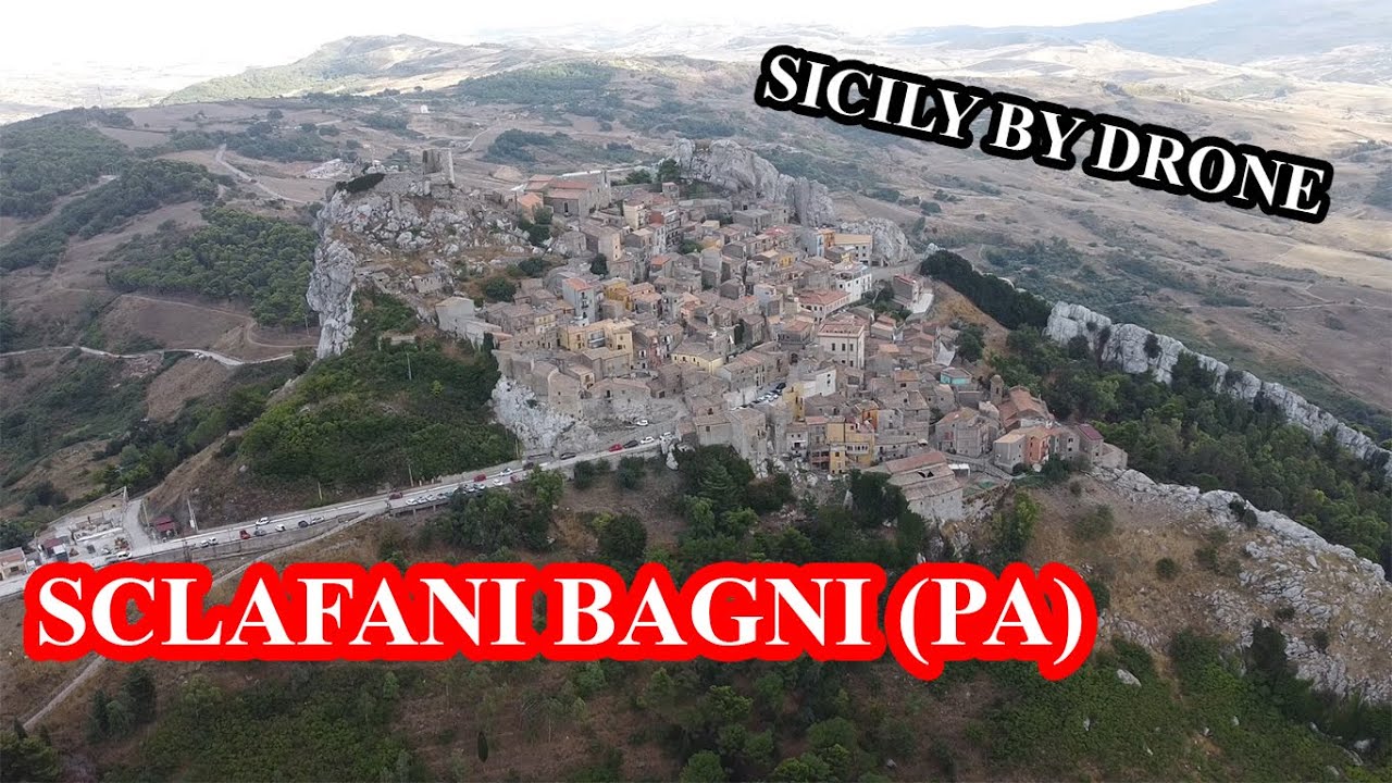 SCLAFANI BAGNI (PA), SICILY, ITALY, Amazing drone footage. (2K)