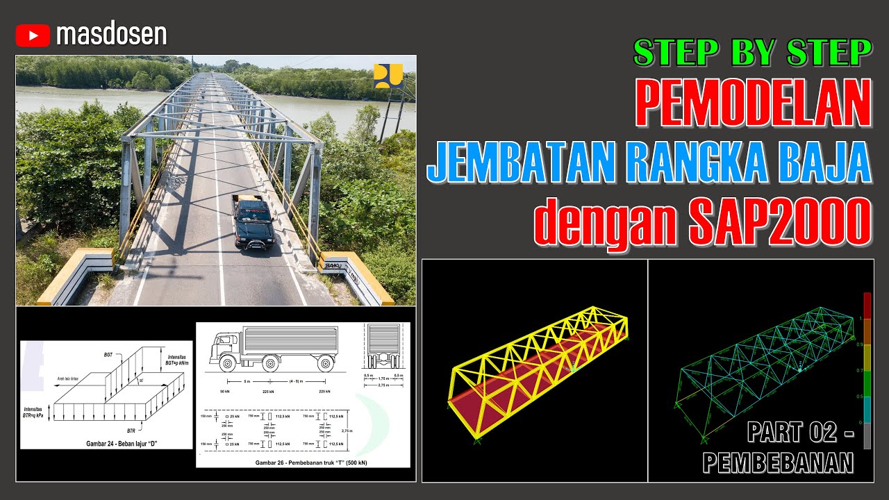 SAP2000 : Step by Step Pemodelan Jembatan Rangka Baja_part2 - Hinawan T. Santoso, ST, MT