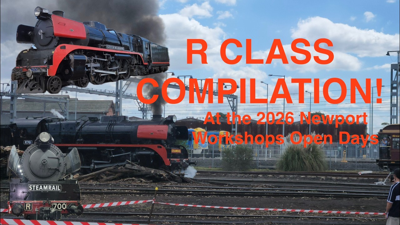 Victorian Railways R classes in Action! (Newport Workshops Open Days 2026 Video 3)