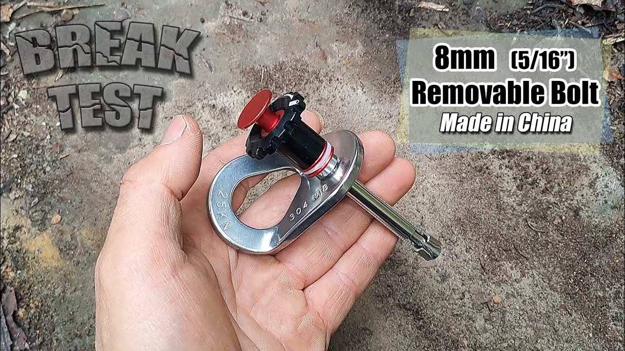 TENSILE & BREAK TEST: 8mm Removable Bolt, Made in China