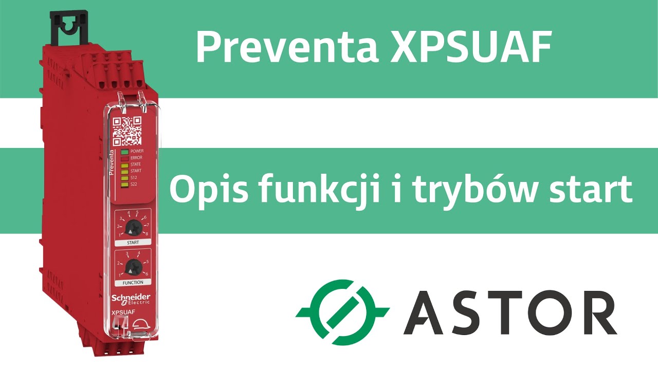 Preventa XPSUAF &ndash; Opis funkcji i tryb&oacute;w start