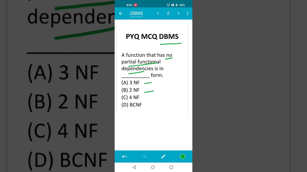 Database Normalization PYQ MCQ UGNET CS/ TNSET Computer science/ PG TRB #pgtrbcs #trbcse #pgtrb