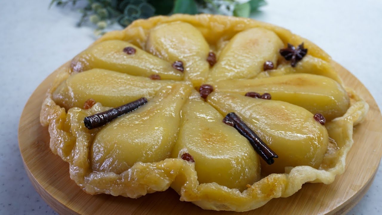Pear Cake Recipe! Easy Caramel Upside Down Pie! How to make a delicious pear tart! #145