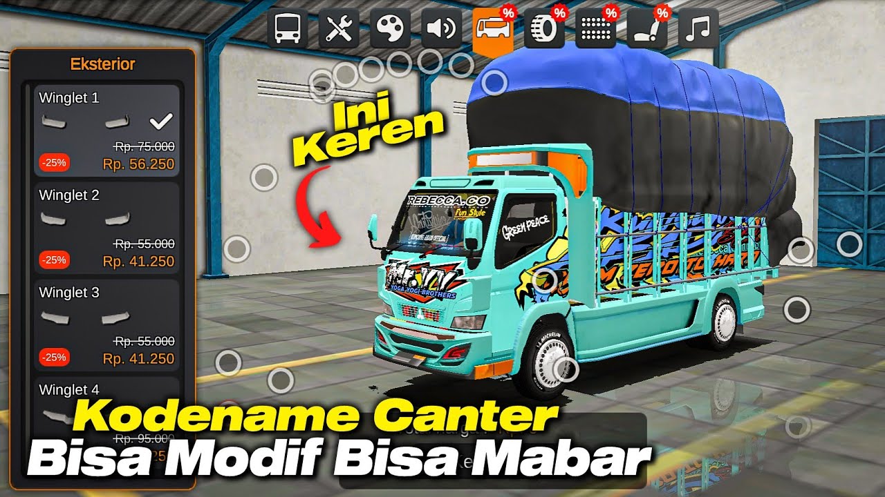 Kodename Truk Canter Mabar❗Bisa Modif Full Acc 😱 BUSSID V4.1.1