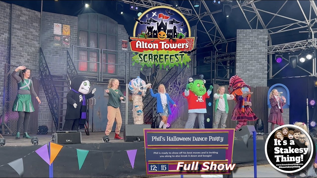 Phil’s Halloween Dance Party Full Show at Alton Towers Scarefest #itsastakesything