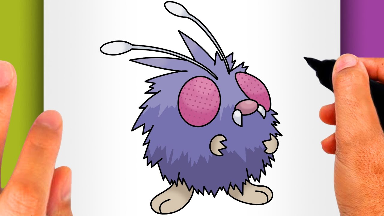 HOW TO DRAW VENONAT - How to Draw Pokémon Nº 0048 (EASY POKÉMON DRAWING) - Venonat Drawing