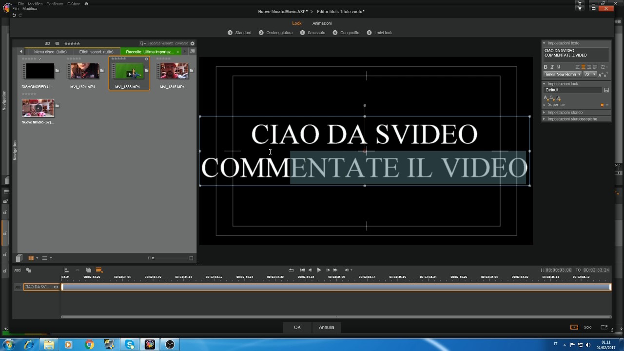 PINNACLE STUDIO 18 - Come inserire le clip e mettere titoli