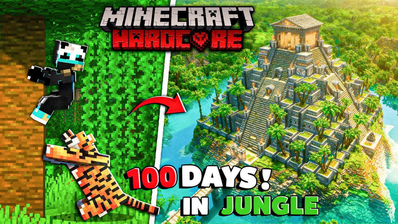 100 Days in Amazon Jungle in Minecraft Hardcore ! (Hindi gameplay)