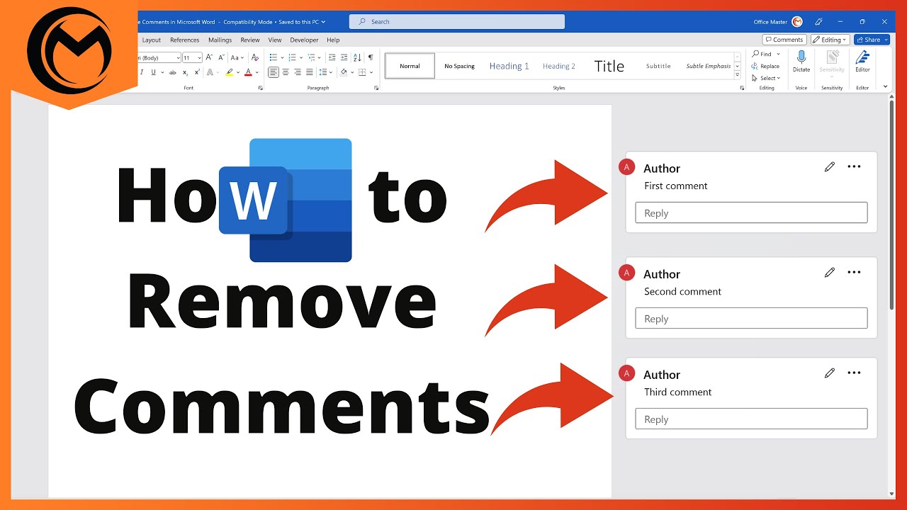 Как удалить комментарии в Microsoft Word