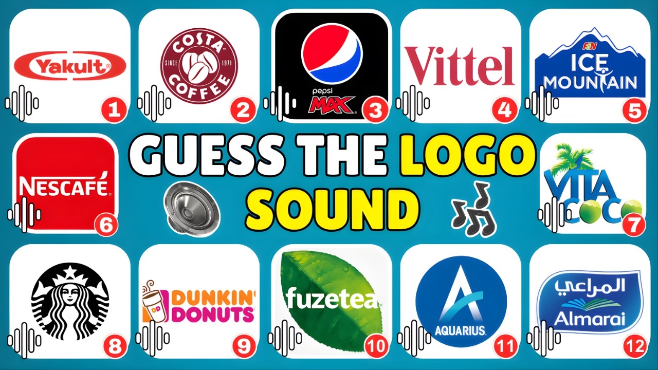 Guess The Drink Logo Sound 🔊🥤 | Coca-Cola, Pepsi, Fanta, Sprite | Logo Quiz 2026