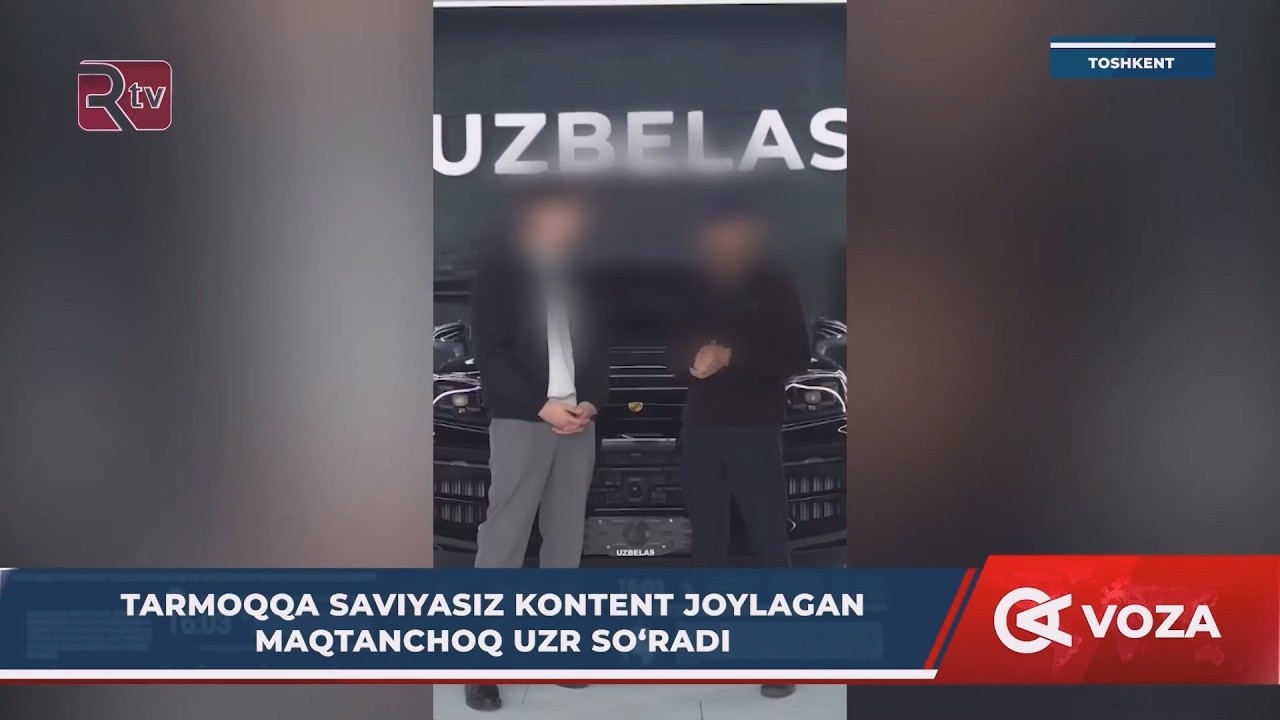 Tarmoqda saviyasiz kontent joylagan maqtanchoq uzr soʻradi (Toshkent)