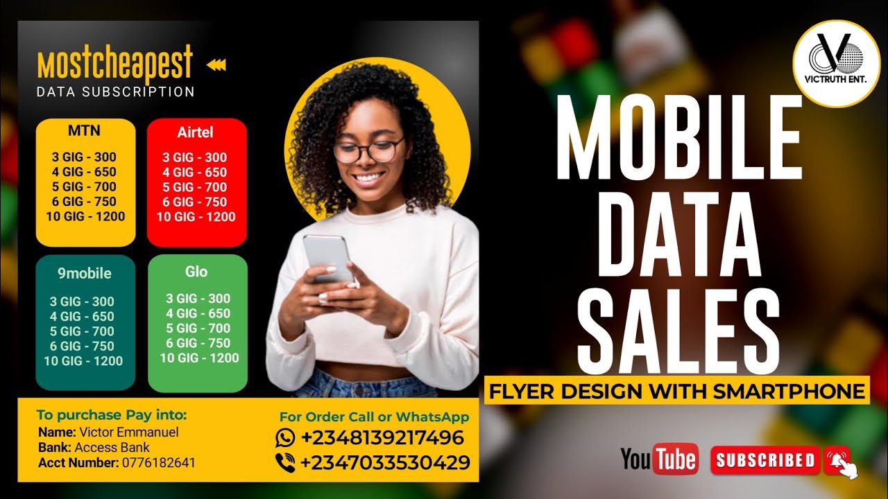 HOW TO DESIGN DATA BUSINESS FLYER WITH PIXELLAB