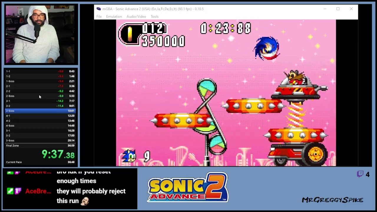 Any% -  PB 36:02 - Sonic Advance 2