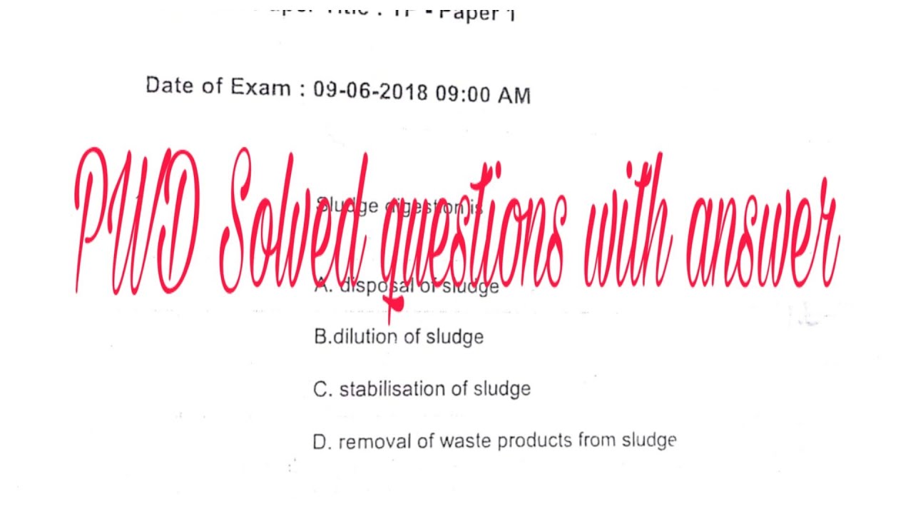 Pwd previous question paper | PWD solved question with answers | solved paper