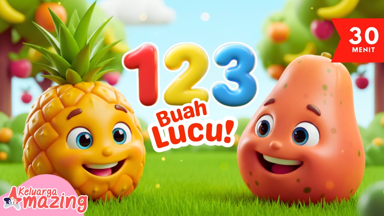 🥭 Anak TK Belajar Huruf A-Z & Angka 123 🎉 Edukasi Seru Buah-Buahan Imut untuk PAUD