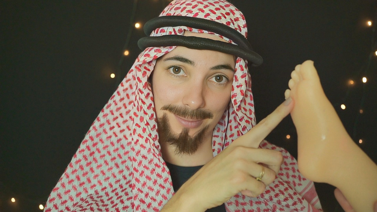 ASMR Sheik Apaixonado • Massagem nos pés + atenção intensa