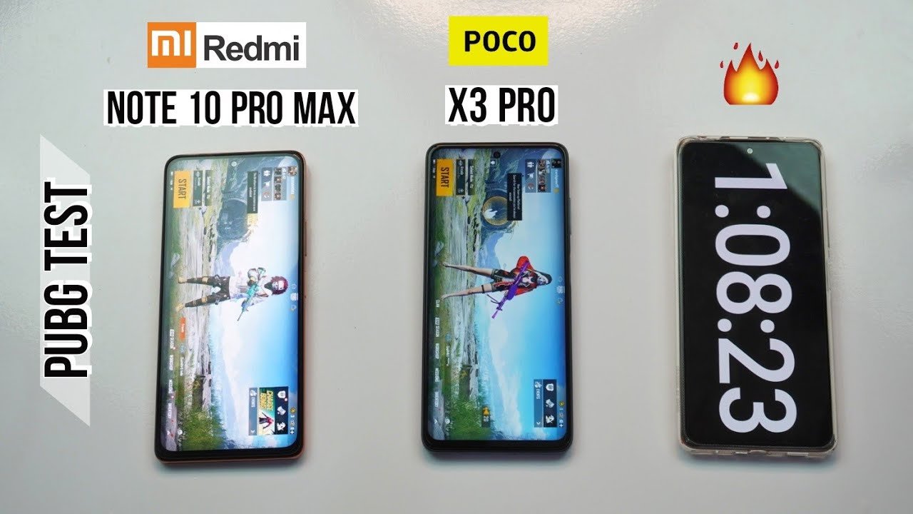 Poco X3 Pro vs Redmi Note 10 Pro Max Pubg Test, Heating and Battery Test | Beast for Gaming 🔥