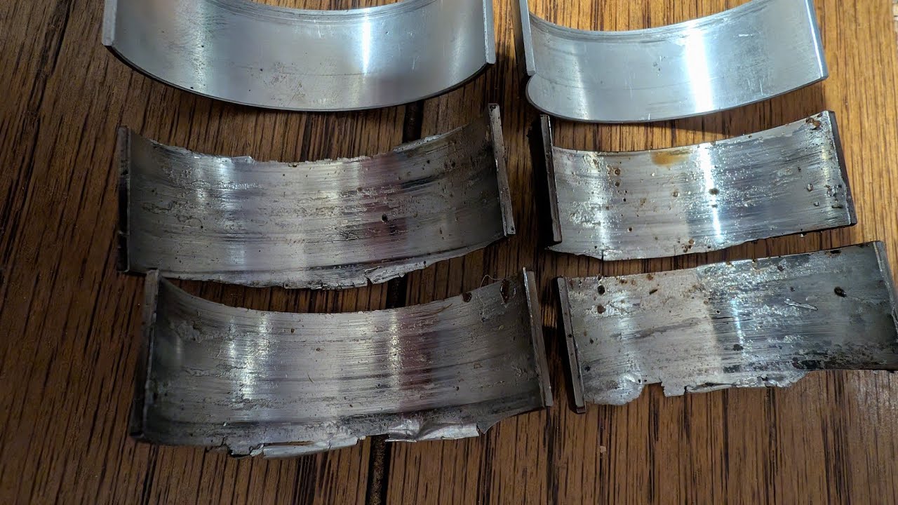 Polishing a crank journal after a spun rod bearing with 3000 grit sandpaper. Muted because of music.