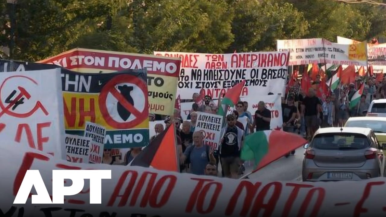&laquo;Убрать базы смерти!&raquo;: протестующие против НАТО штурмуют Афины во время саммита в Анкаре | APT