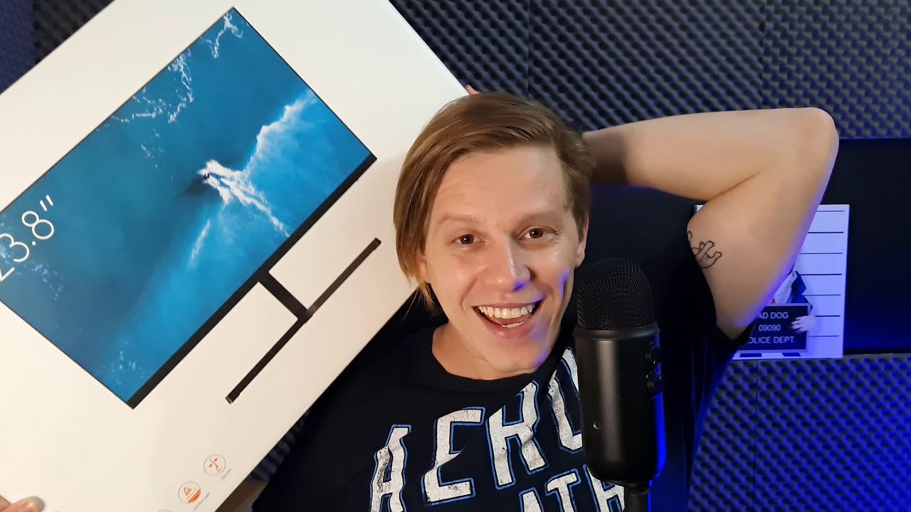 Meu primeiro: Monitor xiaomi 1c - praticamente sem bordas, muito bonito por apenas 100 dólares 😱😍