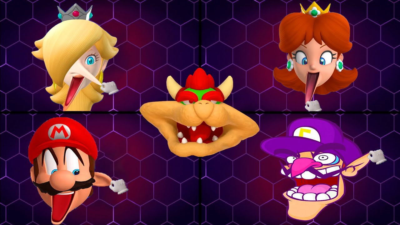 Mario Party Superstars Battle Minigames - Aurora Rosalina Vs Daisy Vs Santa Mario Vs Vampire Waluigi