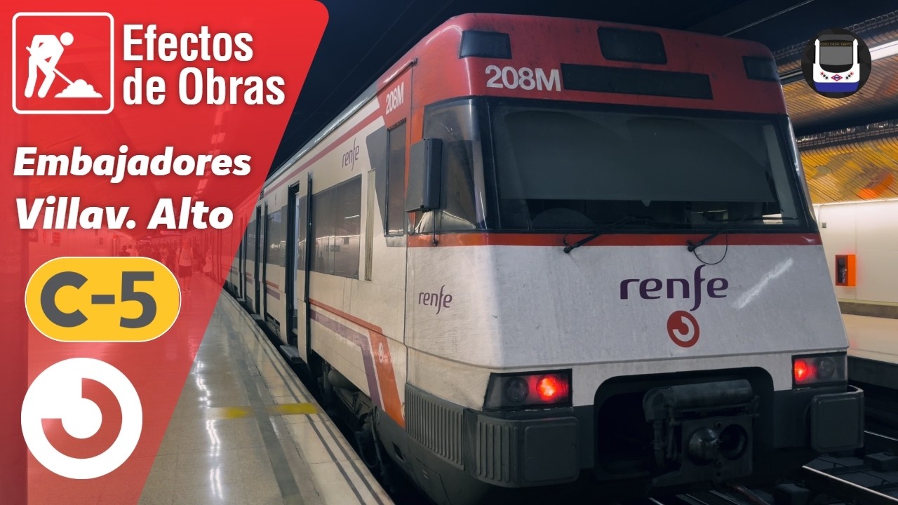 Obras del esquema 4+4+2 en Atocha, corte en línea C-5 | Efectos de Obras