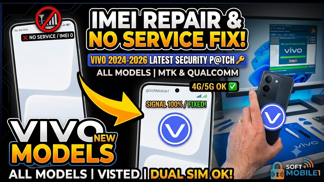 Vivo New Models IMEI Repair Latest Security Patch Fix 2024-2026 🔑
