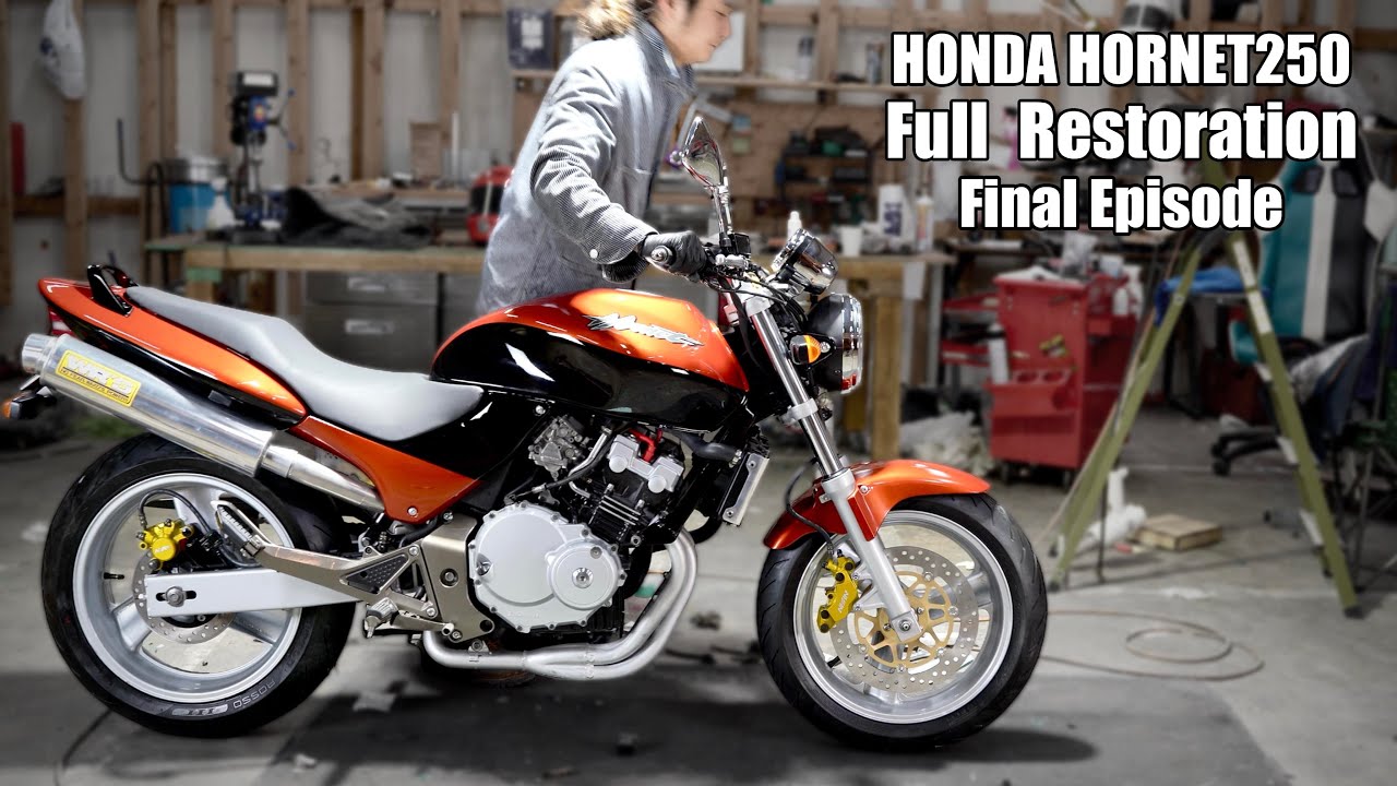 Завершение полной реставрации мотоцикла Honda Hornet 250 | Лучший момент.