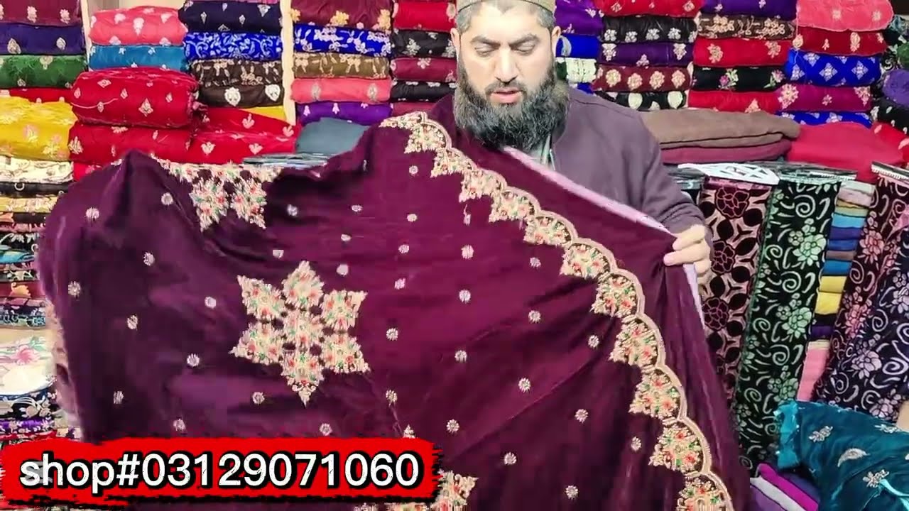 Nowshera cloth market || latest velvet suits ❤️ || micro velvet 3ps @Zeeshoo1122 #video #viral 