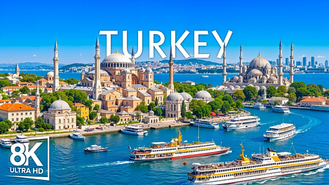 Turkey 8K UHD 🇹🇷 | Istanbul, Ottoman Heritage, Turquoise Coasts & Timeless Landscapes