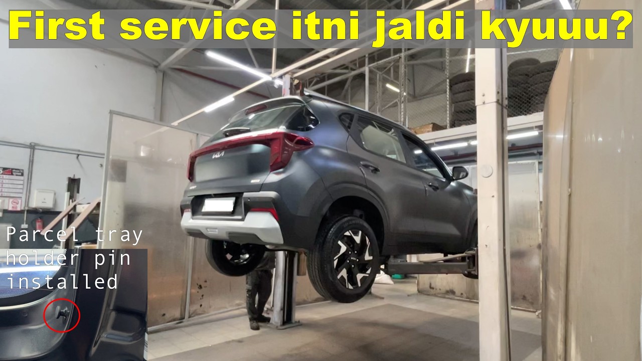 Kia Sonet First Service इतनी जल्दी क्यों करवानी पड़ी? 🤔 | Kia Sonet | Parcel Tray Clip Issue