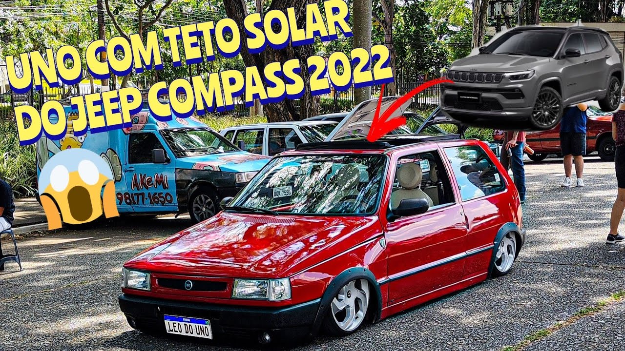 UNO COM TETO SOLAR PANORÂMICO DO JEEP COMPASS, SUSPENSÃO AR,MAIS BAIXO DO BRASIL 🇧🇷