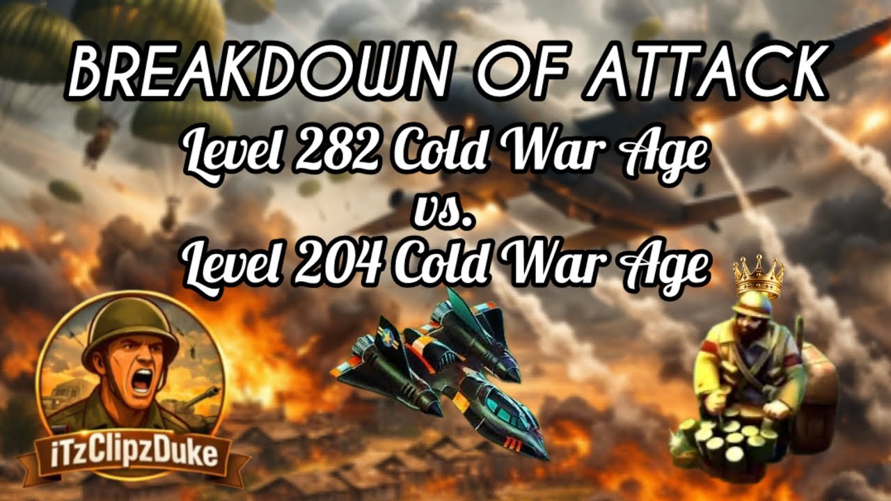 DomiNations Offence Ep.8 - ENGINEER MVP? GLITCHES? BREAKDOWN of WAR ATTACK vs Level 282 Cold War Age