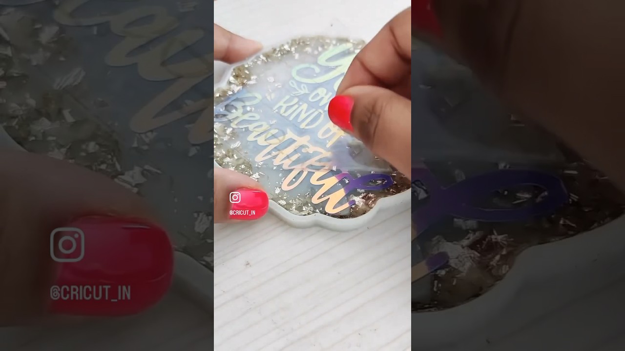 Make beautiful customized resin coasters using cricut india #cricutindia