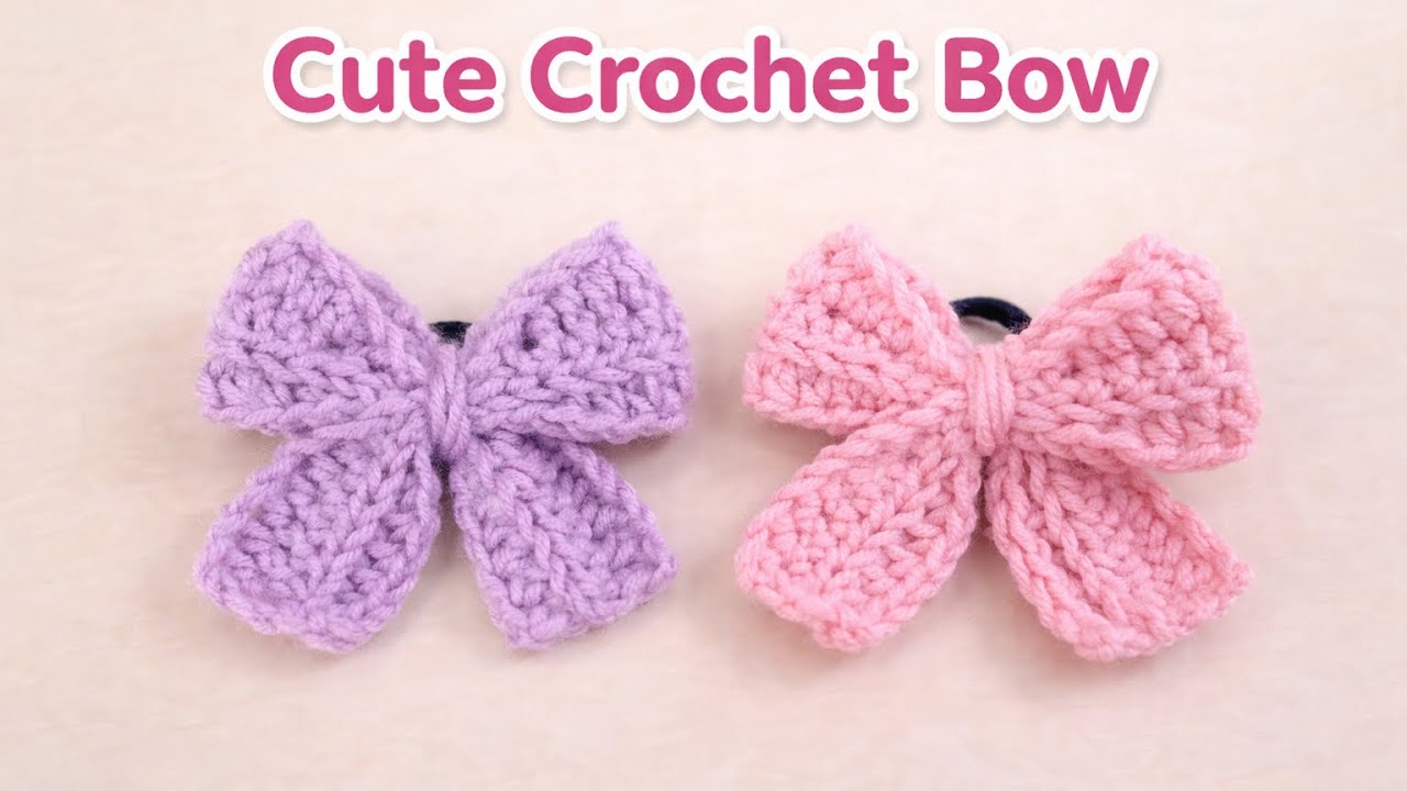 Mini crochet Bow Tutorial for Beginners | Easy step by step