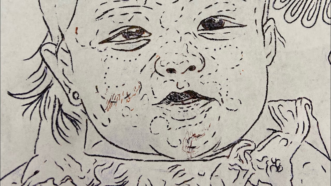 Black And Grey Portrait tattoo Tutorial (part1 Stencil) (tagalog)