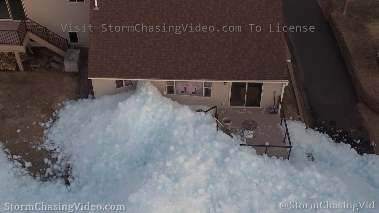 Ice Tsunami hits house on Mille Lacs Lake, Isle, MN - 4/20/2020
