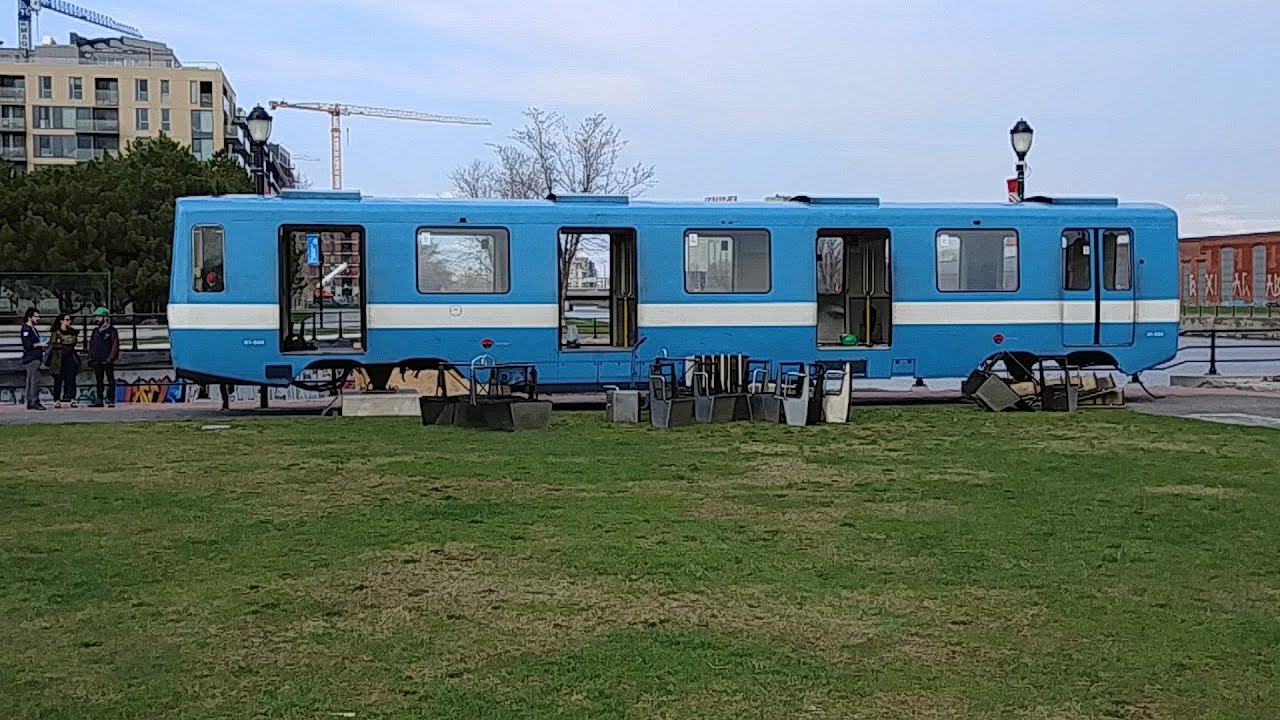 MR-63 metro train by the Lachine Canal!