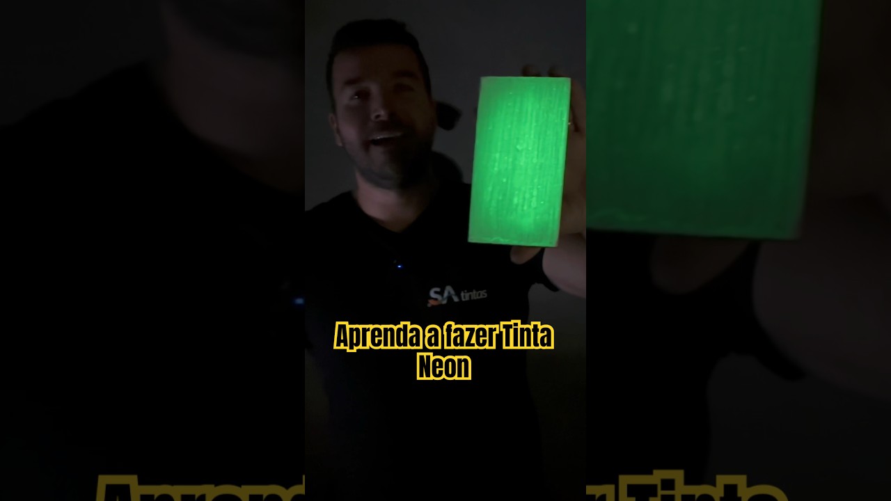 Aprenda como fazer tinta Neon fosforescente que brilha no escuro #shorts #satintas