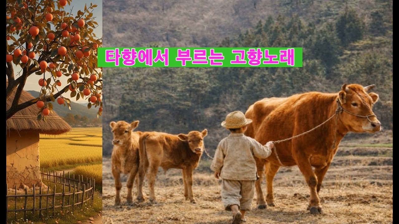 #타향에서부르는노래 #고향의노래 #여항산아래 봉화산아침 #물레방아시냇가 #고향잔디밭할미꽃등 7곡을 2회반복 2시간15분 용으로...