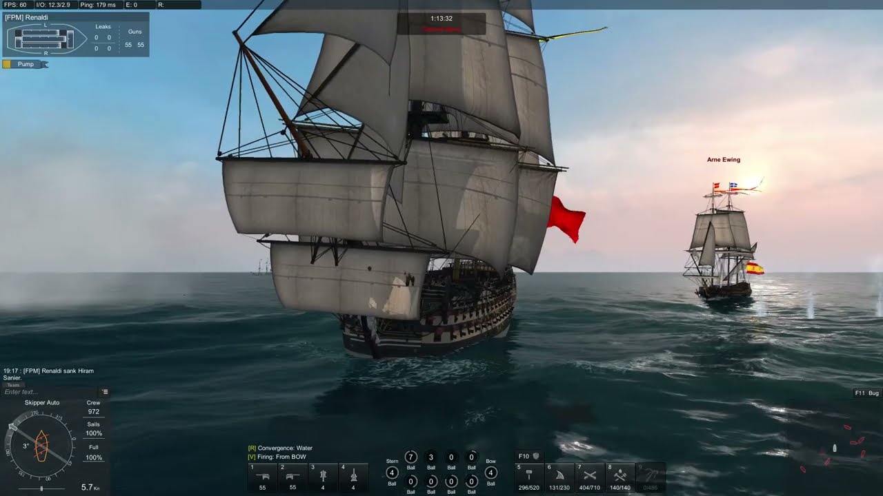 Santa Ana Vs. Ten Ships, Naval Action
