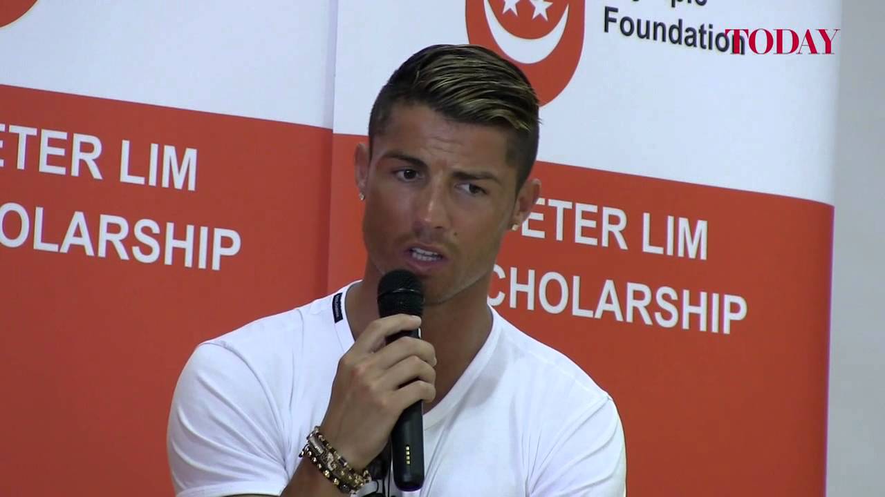 Cristiano Ronaldo visits Crest Secondary School, Jurong East