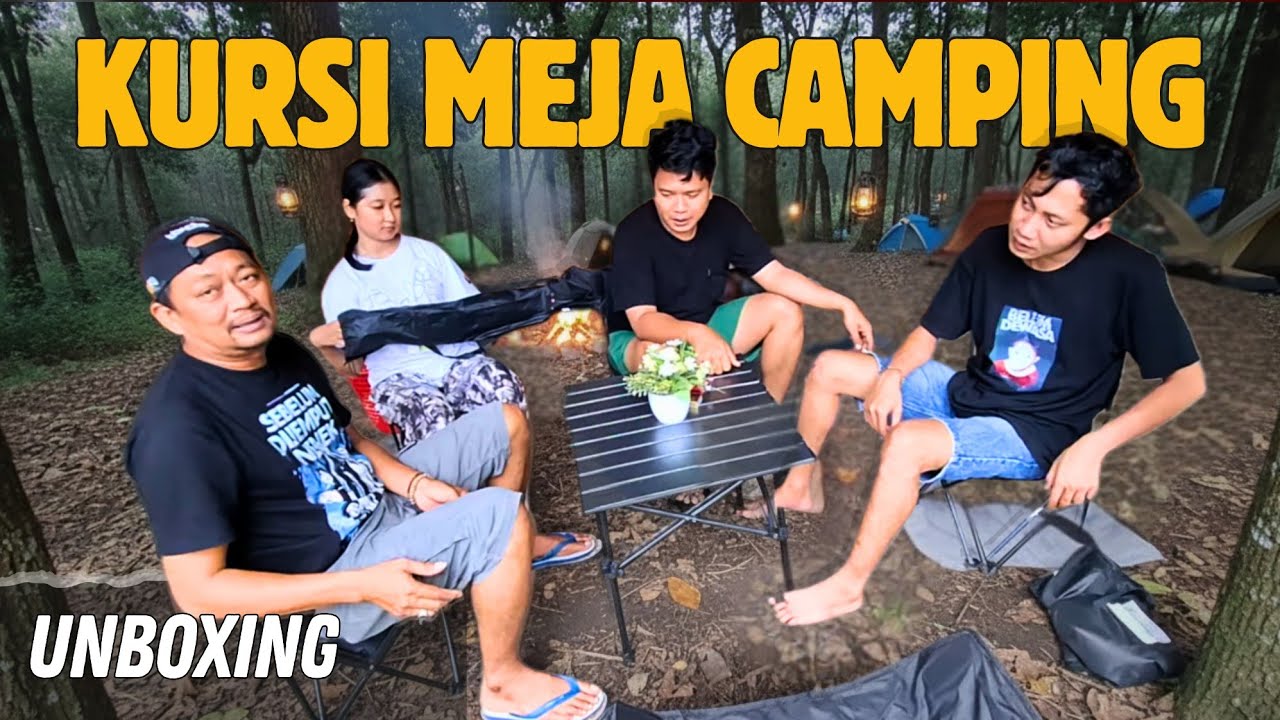 UNBOXING KURSI DAN MEJA LIPAT,PERSIAPAN CAMPING