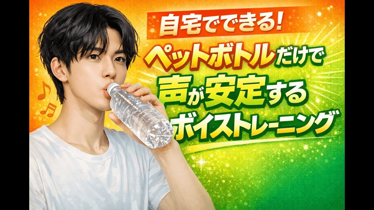 自宅でできる！ペットボトルだけで声が安定するボイストレーニング