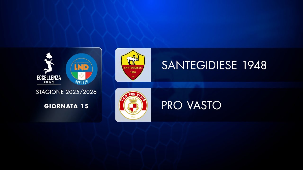 Eccellenza Abruzzo | 15&deg; giornata: Santegidiese-Pro Vasto (1-0)